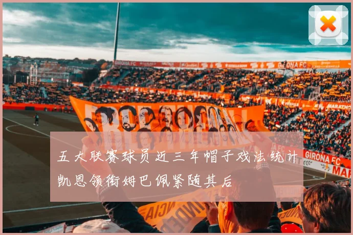 五大联赛球员近三年帽子戏法统计凯恩领衔姆巴佩紧随其后