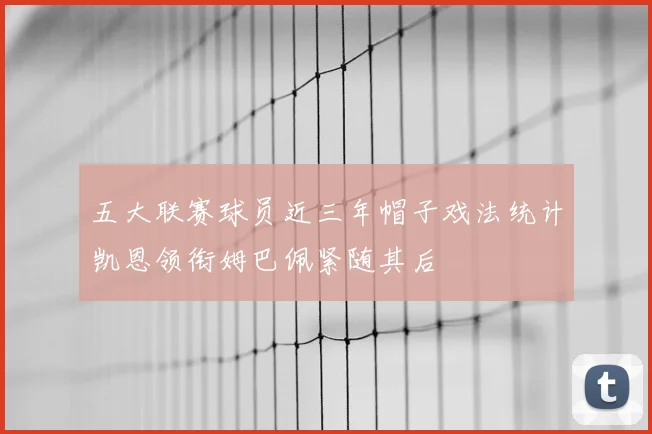 五大联赛球员近三年帽子戏法统计凯恩领衔姆巴佩紧随其后